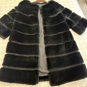 Linda Richards Black rabbit Fur Coat